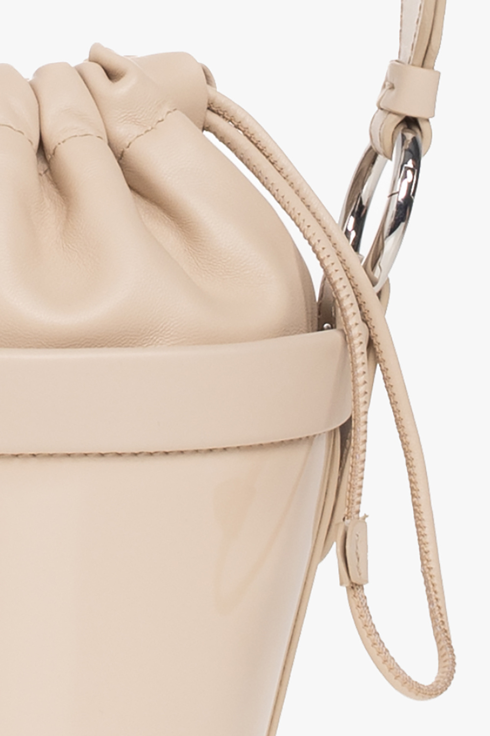 Cream 'Fire Mini' leather shoulder Wallet bag Maison Margiela